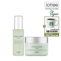 [스타벅스 기프티콘+화장솜 50매증정][리뉴얼][로트리] 내추럴 카밍 비타민 2종(에센스+카밍 크림)