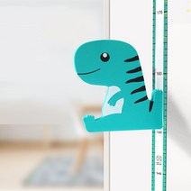 [NEW] 키재기 자석스티커 키측정 스티커 17종 캐릭터 눈금 자 EVA 아이방 인테리어 장식, 스마트공룡, 1개