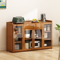 원목 찬장 그릇장 엔틱 주방 부엌 카페장 빈티지 수납, 69cm 길이의 문 2개투명 문