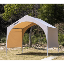 행사용천막 야시장 간이텐트 업소용 정원용 축제용 천막 막사, 베이지 아치형 타프 3mx3m