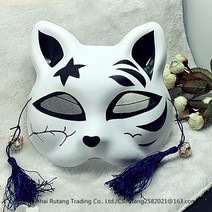 가면 아이디어 el발광 마스크 더우인동일제품 여우 남녀 아기고양이 무도회 비보잉, T16-발광타입 고양이 보라색 꽃+포함태슬 그리고 종