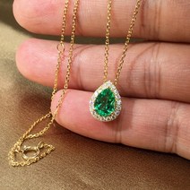 보석 알함브라 목걸이 세련된 반짝 이는 녹색 스탈 목걸이 여성 약혼 액세서리 섬세한