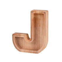 알파벳 동전 수집 저금통 상자 투명 돈통 종이학 전시 나무 우드 장식품 A to Z, J