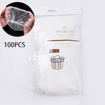음식물 쓰레기 처리기 일회용 싱크 필터 메쉬 가방 스트레이너 폐기물 필터 배수 구멍, 100개