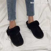 [멜팅브라운] 리얼 양털 슬리퍼 따뜻한 여성 사무실화