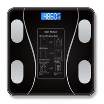 인바디체중계 Fat b mi Scale 디지털 인간 무게 Mi 저울 Bluetooth 호환 바디 저울 APP 분석기 소셜 앱 공, 01 Black, 한개옵션1
