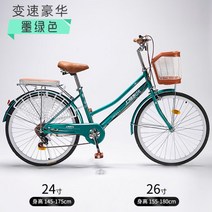 여성 경량 복고풍 출퇴근 자전거 mtb 다혼스피드D9 미니벨로, 24인치, P6속