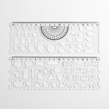 투명 각도기 도형자 세트 눈금 모양자 초등학생 수학