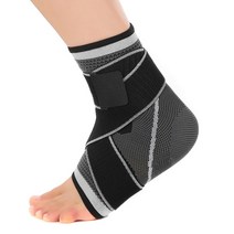 발목보조기 발목 보호대 족하수 관절 재활 고정기 3d 직조 가압 붕대 탄성 나일론 스트랩 지원 중괄호 농구 축구 태권도 휘트니스 힐 프로텍터 체육관, 1 개 회색, l