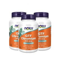 Now Foods GTF Chromium 나우푸드 GTF 크롬 200mcg 250정 3개