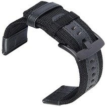 24mm 시계 밴드 OTOPO 24mm 퀵 릴리즈 밴드 대형 프리미엄 나일론 우븐 가죽 교체 손목 밴드 Suunto 트래버스 및 24mm 러그 스마트워치 포함 (24mm 아미