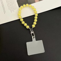 휴대폰 핸드폰 핑거 스트랩 줄 분실 방지 범용 짧은 손목 끈 핸드 구슬 팔찌 펜던트 핸드헬드, F
