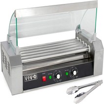 12 hotdog roller w/ cover VIVO Electric 12 Hot Dog and 5 Roller Grill Warmer Cooker Machine with C, 1