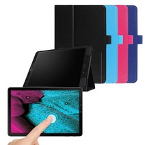 이스카이 (보호필름 포함) 삼성 갤럭시탭 S4 10.5 태블릿 가죽 북커버 케이스 세트 SM-T830, 가죽_블루(+보호필름1매)