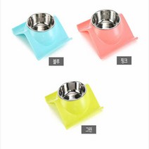 제이와이홀딩스 고양이물그릇 강아지 분리세척 1구 애견 밥그릇, 1개, 블루