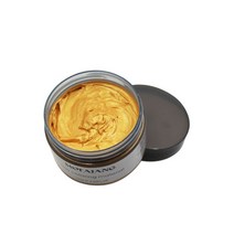 아트 리폼 안료 염료 페인팅mofajang 컬러 헤어 왁스 스타일링 포마드 실버 할머니 그레이 일회용 천연 헤어 스트롱 젤 크림 헤어 염색 여성용 남성 120g, Gold_6