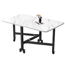 AMSXNOO 휴대용 접이식 식탁 바퀴가 달린 움직일 수 있는 드롭 리프 익스텐션 데스크 Ktichen 다이닝 룸 사무실용 다기능 공간 절약 콘솔 테이블 (색상: 화이트 사이