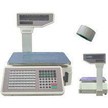 감열 라벨 프린터 포함 상업용 디지털 가격 컴퓨팅 저울 슈퍼마켓 규모 용량 66 lbs (폴이 있는 5 창), 한개옵션0