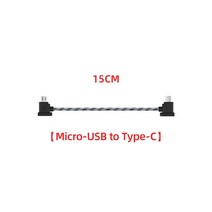 DJI Mavic Pro/Mavic 2/Mini 1/SE/Spark/Air Type-C 용 리모컨 데이터 케이블 Iphone/iPad 아이패드용 마이크로 USB IOS 인터페이스, 15CM to Type-C