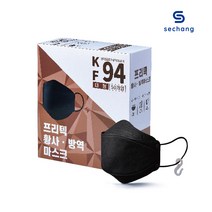 [프리텍] KF94 황사방역 마스크 대형 블랙 50매/100매, 50매