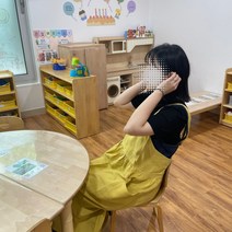 어린이집 보육교사 앞치마 주방 선생님 카페 프릴 원피스 빅사이즈, 프리미엄카키, 1개