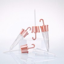 빈립스틱 튜브 립글로스 립밤 우산 모양의 립 글레이즈 용기 리필용 화장품 병 DIY, 한개옵션1, 01 Rose Gold