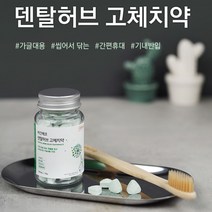비긴에코 덴탈허브 고체치약60정 의약외품 씹는치약 가글대용 간편휴대(휴대용틴케이스추가구매추천), 고체치약150개입(팩)+휴대용틴케이스