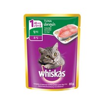 위스카스 파우치 80g 고양이 주식파우치, 참치, 1개