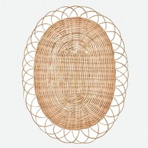 이케아 식탁매트 내추럴/라탄 핸드메이드 35cm 테이블 그릇 받침 깔개 홈데코 어린이집 유치원 식판매트 식사깔판