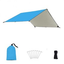 다양 색상의 야외 캠핑 텐트 초경량 햇빛 차단용 로드리스 캐노피 바레 방수 천막 장비, 3x5m, 04 Sky Blue