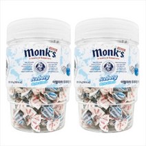 Monks 아이스버그 몽스팝 허브 목캔디 차량용, 100g, 2개