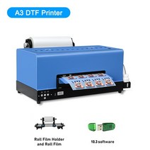 uv프린터 평판프린터 uv인쇄 33cm DTF 프린터 번들 롤 피더 T 셔츠 인쇄기 A3 DIY 프린트 용 필름 직접, [01] Package one