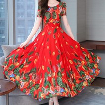 알리팡(Alipang)여성 여름원피스 화려한 중년여성 엄마원피스 드레스 롱원피스 세련된