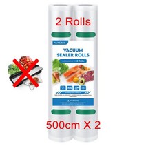 ALACRIS-듀얼 펌프 식품 진공 실러 5 모드 자동 식품 포장기 필름 실러 진공포장 15 장 식품 진공백, CHINA_Only 2 Rolls Bags