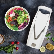 헤스타 베르너 신제품 4단계 두께조절 V5만능채칼세트 베이직 얇은 무 파 양배추채칼 샐러드, V5베이직(평칼만)