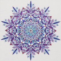 Circle Mandala 5d 특수 모양의 다이아몬드 그림 자수 바느질 바느질 코리네스토, 30*30cm, KY010