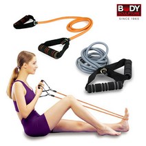 바디스컬쳐 튜빙밴드 고무 탄력 저항 밴드 스트레칭 홈트 헬스 전신 근력 운동 trx, 그레이 (275cm)