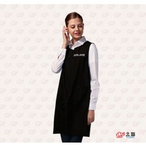 [요들가운] 모델듀스포앞치마(MD352블랙), 1개