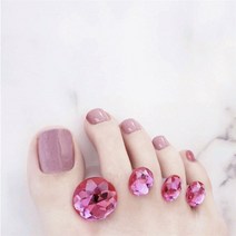 잇템샵 붙이는 네일아트 패디큐어 패디팁 인조발톱, 1개, 118.크레데