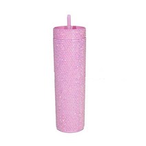 누수 방지 다이아몬드 음료수 병 라인석 커피 머그잔 물병 과일 주스 컵 간단한 병, 04 pink