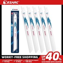 EZARC 얇은 금속 절단 왕복 톱날 18TPI 5 개 150mm 225mm 6 &#39 &#39 R622PT 바이메탈 코발트, [02] 225mm 18TPI R922PT, [01] 다목적 절단