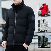 잇츠 코튼 남성 스탠드 칼라 무지 다운 숏 패딩