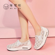 레이스 메쉬 통풍 흔들 신발 여 통굽 엄마 올드 베이징 패브릭 공장 도매 2033