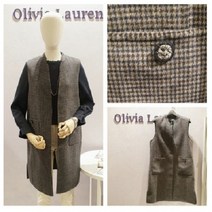 올리비아로렌 NC15 체크 핸드메이드 조끼 VOCQCWWA231