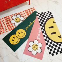 욜리욜로 해피스마일 규조토 주방매트 부엌매트, 빅스마일체크블랙 (45×120cm)