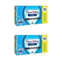 페이퍼 메이트 프로필 펜 12개입 2팩 블랙 1.4mm 볼드 Paper Mate Retractable Profile Ballpoint Pens Select Color