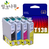 엡손호환잉크 T138 TX320F Stylus TX325F TX230W TX235 TX420W TX430W TX435W, 엡손호환잉크 T138 빨강