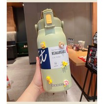 원터치 대용량보온병 대형 보온 보냉병 2리터 텀블러 물병, 그린, 1700ml