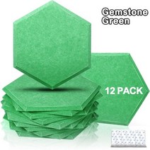 테이프가 어쿠스틱 패널 스튜디오 홈 개선 벽 장식 룸 방음 흡음 12 개, 197.Gemstone Green - 10mm Supe