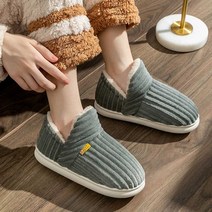 겨울 따뜻한 털실내화 코듀로이 기모 방한화 룸슈즈
